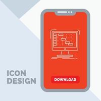 Ableton. application. daw. digital. sequencer Line Icon in Mobile for Download Page vector