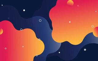 Banner with flowing liquid shapes. Set of abstract gradient modern elements. Template for the design of a logo. vector