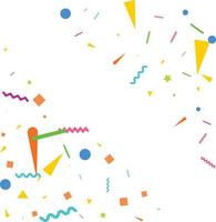 confetti concept design template holiday Happy Day. White Background Celebration Vector illustration.