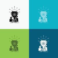 Achievement. award. cup. prize. trophy Icon Over Various Background. glyph style design. designed for web and app. Eps 10 vector illustration
