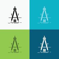 Design. measure. product. refinement. Development Icon Over Various Background. glyph style design. designed for web and app. Eps 10 vector illustration