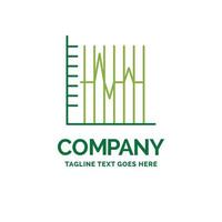 progress. report. statistics. patient. recovery Flat Business Logo template. Creative Green Brand Name Design. vector