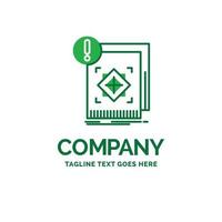 structure. standard. infrastructure. information. alert Flat Business Logo template. Creative Green Brand Name Design. vector