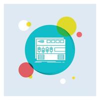 Audio. mastering. module. rackmount. sound White Glyph Icon colorful Circle Background vector