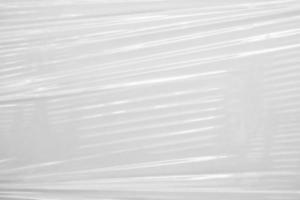 White transparent plastic film wrap texture background photo