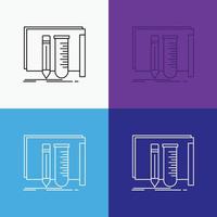 build. equipment. fab. lab. tools Icon Over Various Background. Line style design. designed for web and app. Eps 10 vector illustration