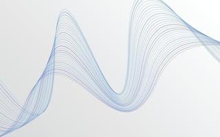 Wave with shadow. Abstract blue lines on a background vector