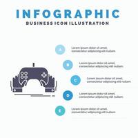 game. gaming. mobile. entertainment. app Infographics Template for Website and Presentation. GLyph Gray icon with Blue infographic style vector illustration.