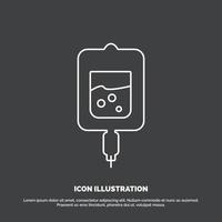 blood. test. sugar test. samples Icon. Line vector symbol for UI and UX. website or mobile application