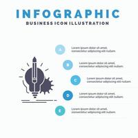 Idea. insight. key. lamp. lightbulb Infographics Template for Website and Presentation. GLyph Gray icon with Blue infographic style vector illustration.