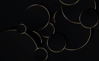 Abstract Gold Circle on black background technology vector