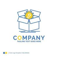 upload. performance. productivity. progress. work Blue Yellow Business Logo template. Creative Design Template Place for Tagline. vector