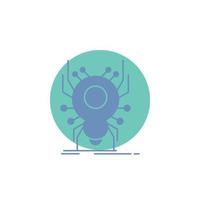 Bug. insect. spider. virus. App Glyph Icon. vector