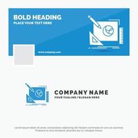 Blue Business Logo Template for logo. design. creative. idea. design process. Facebook Timeline Banner Design. vector web banner background illustration