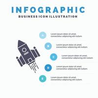 space craft. shuttle. space. rocket. launch Infographics Template for Website and Presentation. GLyph Gray icon with Blue infographic style vector illustration.