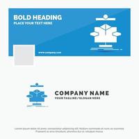 Blue Business Logo Template for Algorithm. chart. data. diagram. flow. Facebook Timeline Banner Design. vector web banner background illustration