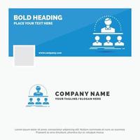 Blue Business Logo Template for Business. coach. course. instructor. mentor. Facebook Timeline Banner Design. vector web banner background illustration