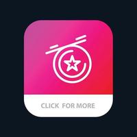 Star Medal Mobile App Button Android and IOS Line Version vector