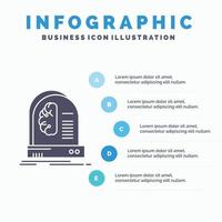 Ai. brain. future. intelligence. machine Infographics Template for Website and Presentation. GLyph Gray icon with Blue infographic style vector illustration.