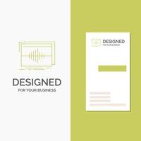 Business Logo for Audio. frequency. hertz. sequence. wave. Vertical Green Business .Visiting Card template. Creative background vector illustration