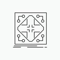 Data. infrastructure. network. matrix. grid Line Icon. Vector isolated illustration