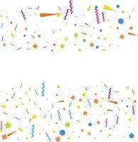 confetti concept design template holiday Happy Day. White Background Celebration Vector illustration.