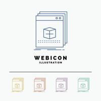 software. App. application. file. program 5 Color Line Web Icon Template isolated on white. Vector illustration