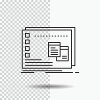 Window. Mac. operational. os. program Line Icon on Transparent Background. Black Icon Vector Illustration