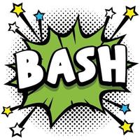 bash Pop art comic speech bubbles book sound effects vector