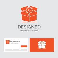 Business logo template for upload. performance. productivity. progress. work. Orange Visiting Cards with Brand logo template. vector