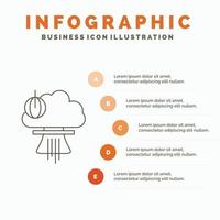 Bomb. explosion. nuclear. special. war Infographics Template for Website and Presentation. Line Gray icon with Orange infographic style vector illustration