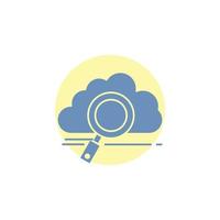 cloud. search. storage. technology. computing Glyph Icon. vector