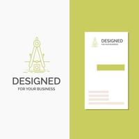 Business Logo for Design. measure. product. refinement. Development. Vertical Green Business .Visiting Card template. Creative background vector illustration