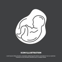 Baby. pregnancy. pregnant. obstetrics. fetus Icon. glyph vector symbol for UI and UX. website or mobile application