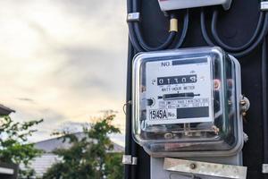 medidor de caja de energía eléctrica para uso doméstico foto