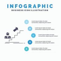 promotion. Success. development. Leader. career Infographics Template for Website and Presentation. GLyph Gray icon with Blue infographic style vector illustration.