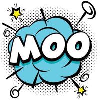 moo Comic bright template with speech bubbles on colorful frames vector