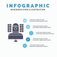 Satellite. broadcast. broadcasting. communication. telecommunication Infographics Template for Website and Presentation. GLyph Gray icon with Blue infographic style vector illustration.