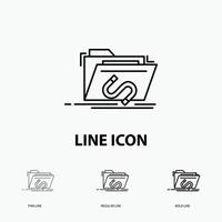 Backdoor. exploit. file. internet. software Icon in Thin. Regular and Bold Line Style. Vector illustration