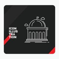 Red and Black Creative presentation Background for Library. school. education. learning. university Line Icon vector