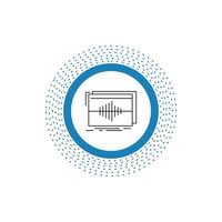 Audio. frequency. hertz. sequence. wave Line Icon. Vector isolated illustration