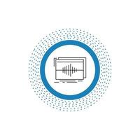 Audio. frequency. hertz. sequence. wave Line Icon. Vector isolated illustration