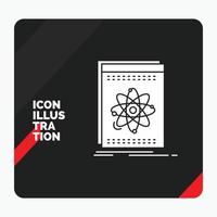 fondo de presentación creativa rojo y negro para api. solicitud. desarrollador. plataforma. icono de glifo de ciencia vector