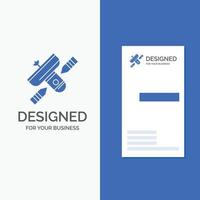 Business Logo for Broadcast. broadcasting. radio. satellite. transmitter. Vertical Blue Business .Visiting Card template. vector