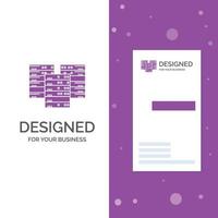 Business Logo for Center. centre. data. database. server. Vertical Purple Business .Visiting Card template. Creative background vector illustration