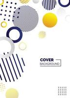 Covers templates set with bauhaus. memphis and hipster style graphic geometric elements. Applicable for placards. brochures. posters. covers and banners. Vector illustrations