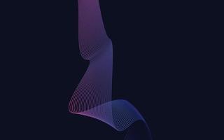 Wave with shadow. Abstract blue lines on a background vector