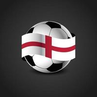 inglaterra reino unido bandera alrededor del fútbol vector