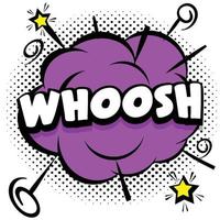 whoosh Comic bright template with speech bubbles on colorful frames vector