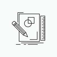 bosquejo. dibujando diseño. dibujar. icono de línea de geometría. ilustración vectorial aislada vector